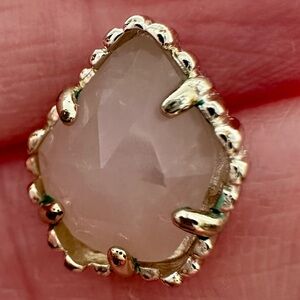 Kendra Scott Tessa stud earring gold light pink white vintage